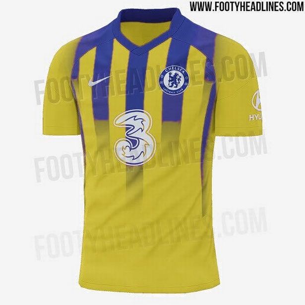 Chelsea yellow top and blue kit